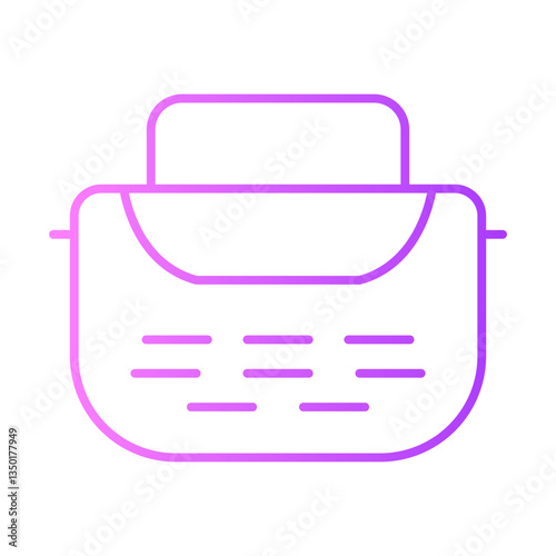 typewriter gradient icon