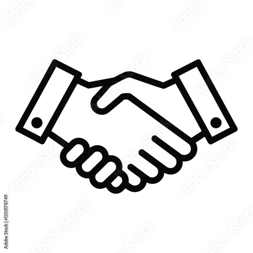 handshake icon vector silhouette