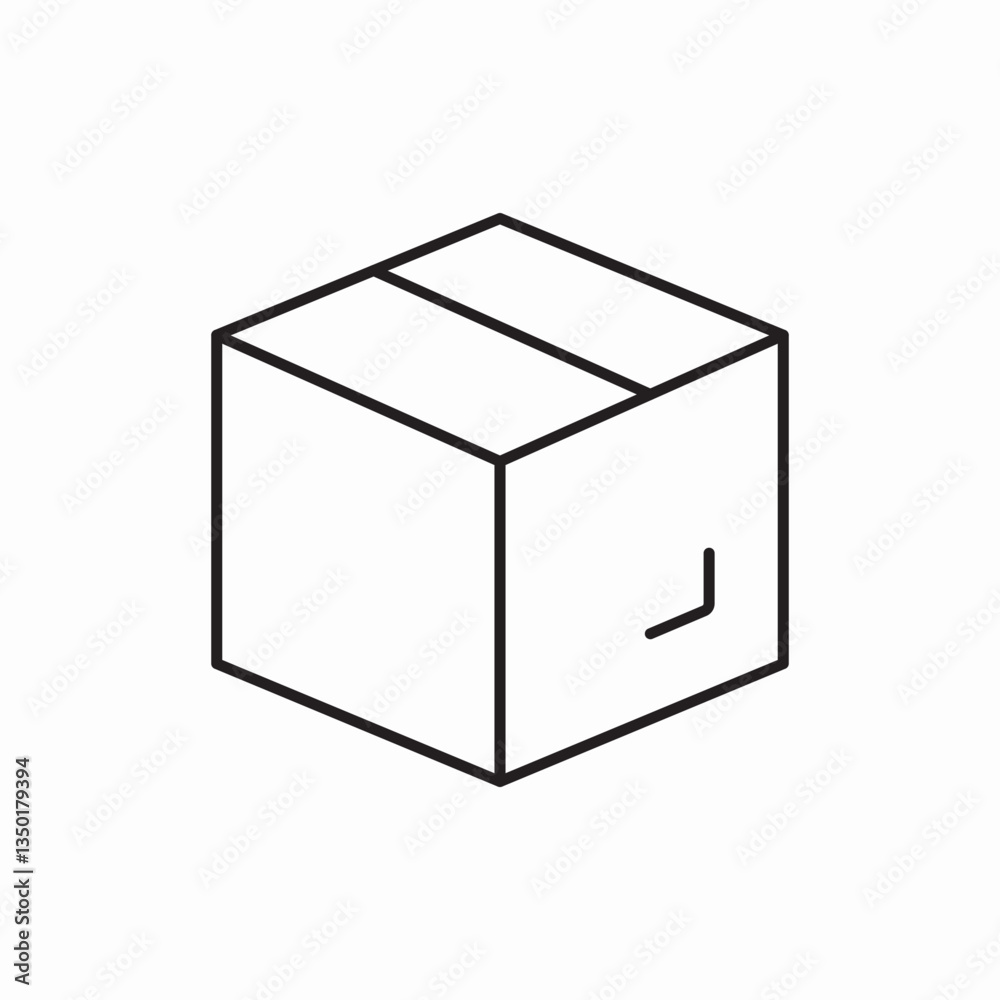 Package box shipping delivery icon vector sign Package box shipping delivery icon vector sign