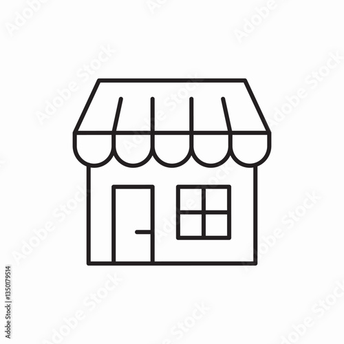 Retail shop store market icon vector sign