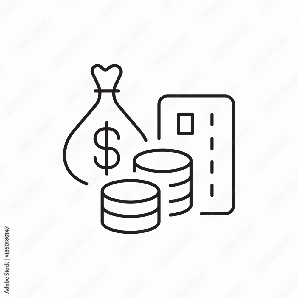 Money finance payment business icon vector sign Money finance payment business icon vector sign