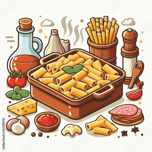 italian, food, sauce, pasta, cheese, dish, cuisine, ziti, tomato, plate, baked, meal, casserole, lunch, homemade, mozzarella, restaurant, basil, marinara, kitchen, dinner, parmesan, cooked, culture, t