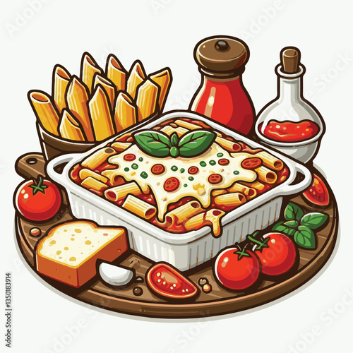 italian, food, sauce, pasta, cheese, dish, cuisine, ziti, tomato, plate, baked, meal, casserole, lunch, homemade, mozzarella, restaurant, basil, marinara, kitchen, dinner, parmesan, cooked, culture, t