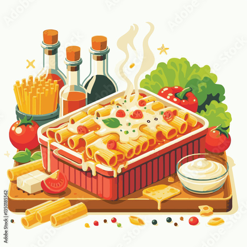 italian, food, sauce, pasta, cheese, dish, cuisine, ziti, tomato, plate, baked, meal, casserole, lunch, homemade, mozzarella, restaurant, basil, marinara, kitchen, dinner, parmesan, cooked, culture, t