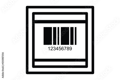 Barcode vector icon. Scanning barcode icon.