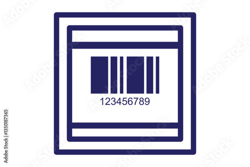 Barcode vector icon. Scanning barcode icon.
