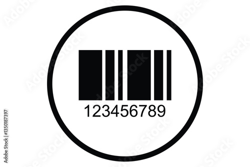 Barcode vector icon. Scanning barcode icon.