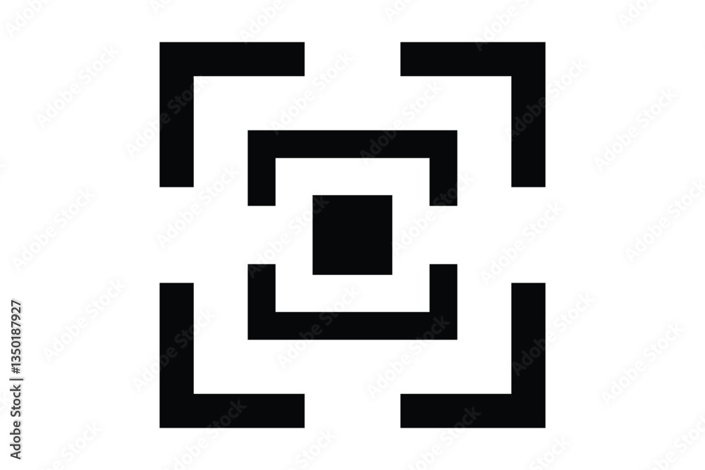Scan qr code icon set, scanning code sign. Code scanner icon. qr code thin line icon on white background. Scan qr code icon set, scanning code sign. Code scanner icon. qr code thin line icon on white background.