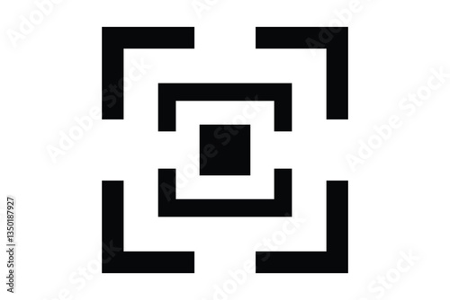 Scan qr code icon set, scanning code sign. Code scanner icon. qr code thin line icon on white background.