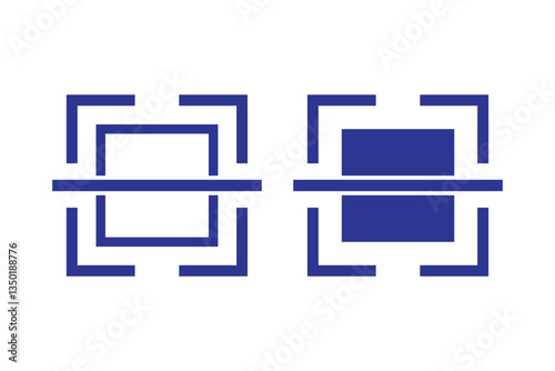 Scan qr code icon set, scanning code sign. Code scanner icon. barcode and qr code shortcut icons