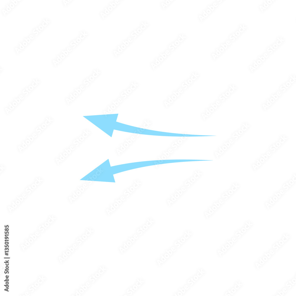 Cold air flow. Vector of ventilation showing airflow, cooling, and conditioning with fans and air conditioners Cold air flow. Vector of ventilation showing airflow, cooling, and conditioning with fans and air conditioners