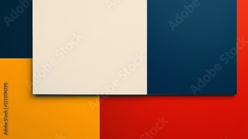 Free Download Abstract Colorful Paper Layers Design Background Template with Simple Geometric Shapes - GFXLoad