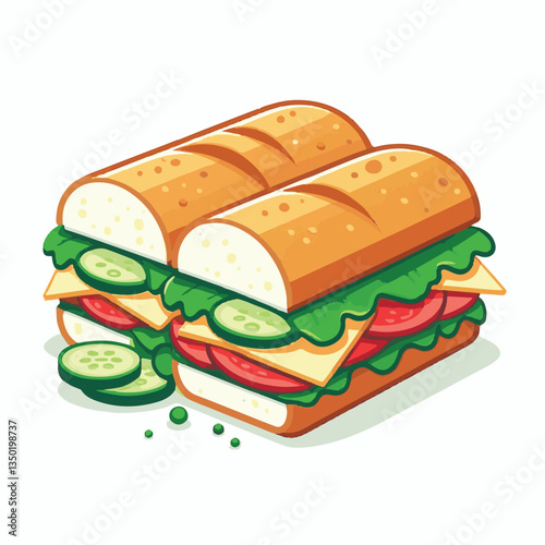 bread, baguette, meal, meat, fresh, food, background, cucumber, carrot, lunch, cuisine, coriander, sandwich, asian, traditional, vietnamese, pork, vietnam, sliced, closeup, cilantro, vegetable, street