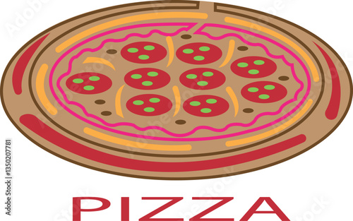 Pizza logo icon vector .