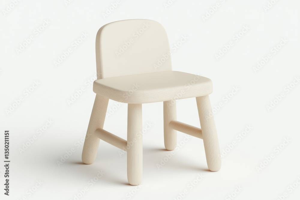 Simple, light beige children's chair Simple, light beige children's chair