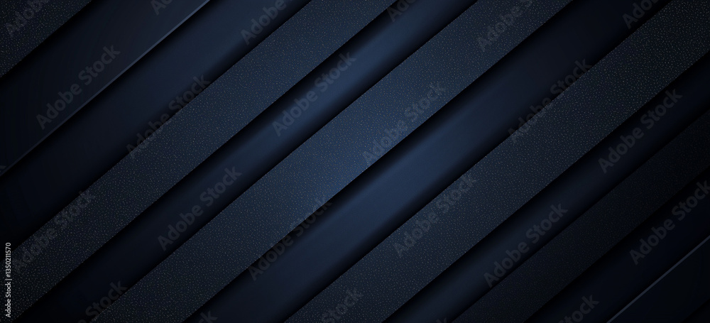 Obraz premium A deep navy backdrop with slanted dark gray streaks, slightly shimmering. Subtle gradients enhance depth, making it perfect for sleek presentations, social media visuals, or website banners.