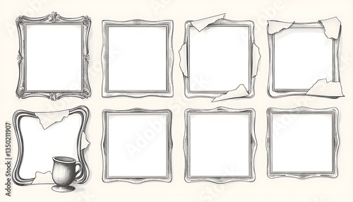 Elegant Empty Frames: Sketch Collection.