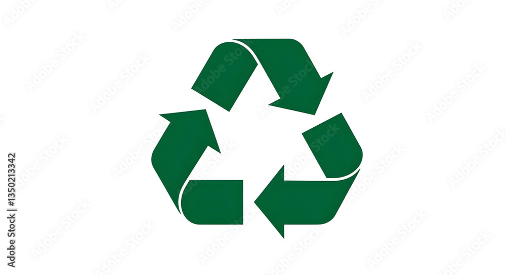 Dark green recycle symbol isolated on transparent background, cut out, ai generated Dark green recycle symbol isolated on transparent background, cut out, ai generated