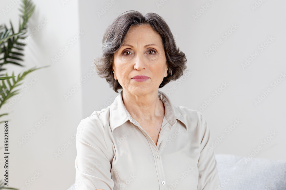 Portrait of a business confident elderly woman