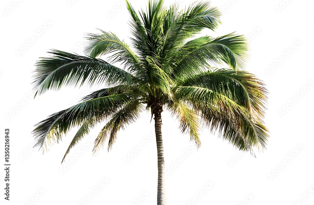 Obraz premium Palm tree isolated on a white background