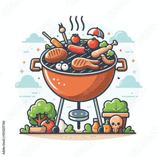 bbq, food, barbecue, grill, party, cooking, meat, picnic, grilling, summer, meal, grilled, cook, beef, cookout, hot, background, barbeque, steak, fire, backyard, pork, flame, delicious, smoke, outdoor