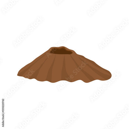 Cartoon anthill house illustration. House forest insects. Vector illustration