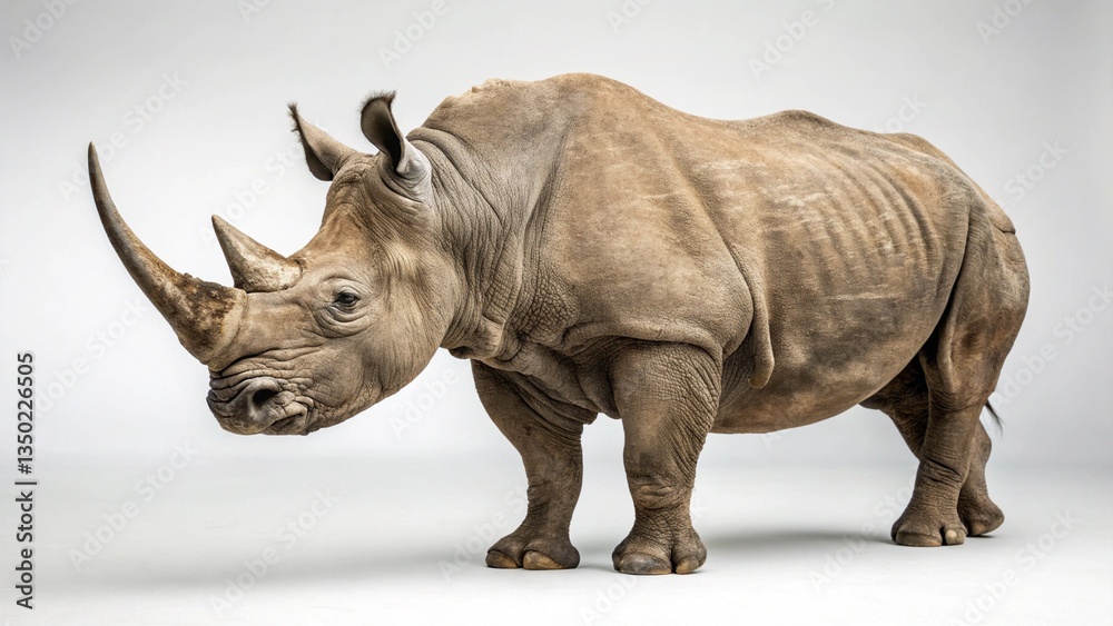 Fototapeta premium Rhino on studio background 