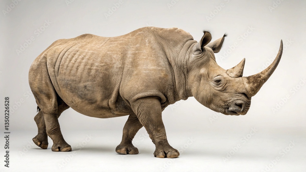 Fototapeta premium Rhino on studio background 