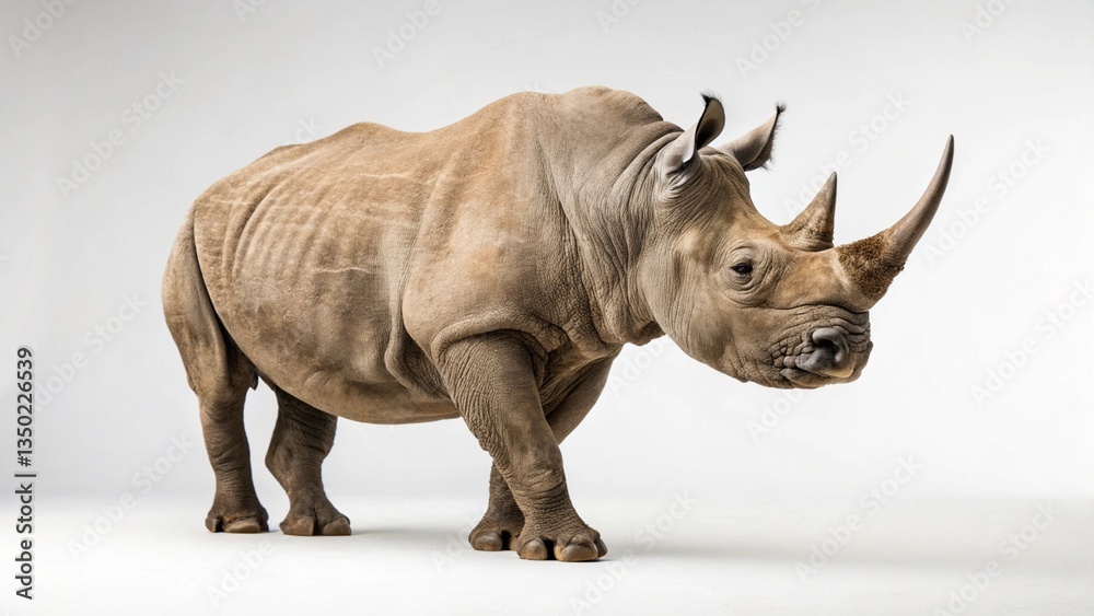 Fototapeta premium Rhino on studio background