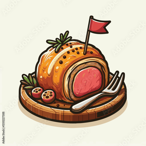 meat, food, traditional, slice, dinner, pastry, meal, beef, cooking, red, lunch, holiday, wellington, sauce, roasted, recipe, puff, cut, fillet, stuffed, steak, pie, christmas, tradition, ingredient, 