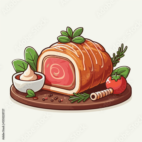 meat, food, traditional, slice, dinner, pastry, meal, beef, cooking, red, lunch, holiday, wellington, sauce, roasted, recipe, puff, cut, fillet, stuffed, steak, pie, christmas, tradition, ingredient, 