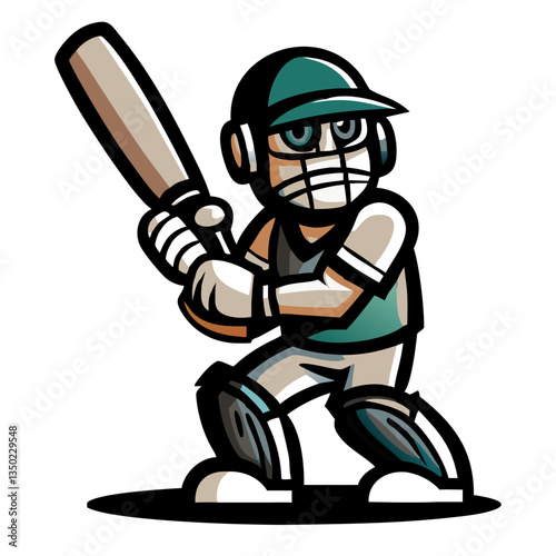 a determined cricket player in action, ready to hit the ball with his bat