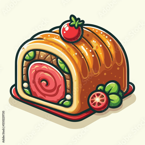 meat, food, traditional, slice, dinner, pastry, meal, beef, cooking, red, lunch, holiday, wellington, sauce, roasted, recipe, puff, cut, fillet, stuffed, steak, pie, christmas, tradition, ingredient, 