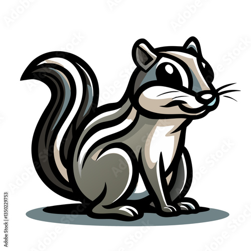 an illustration of a cheerful chipmunk, with a focus on its endearing characteristics and charming nature