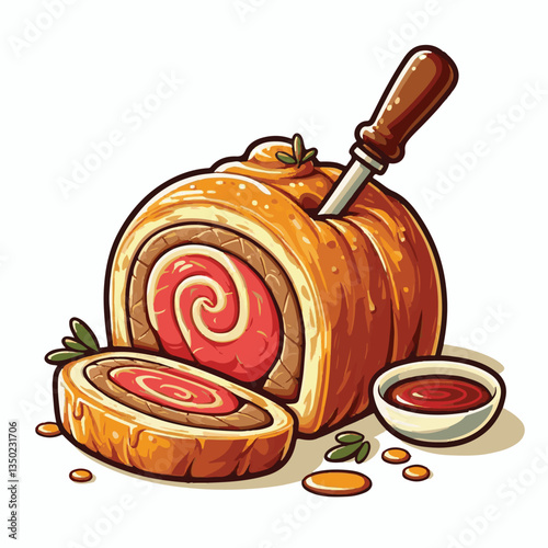 meat, food, traditional, slice, dinner, pastry, meal, beef, cooking, red, lunch, holiday, wellington, sauce, roasted, recipe, puff, cut, fillet, stuffed, steak, pie, christmas, tradition, ingredient, 
