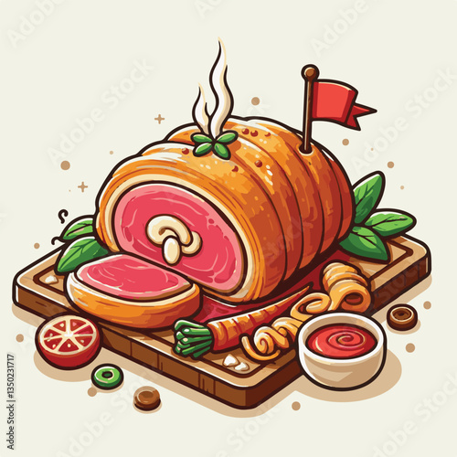 meat, food, traditional, slice, dinner, pastry, meal, beef, cooking, red, lunch, holiday, wellington, sauce, roasted, recipe, puff, cut, fillet, stuffed, steak, pie, christmas, tradition, ingredient, 