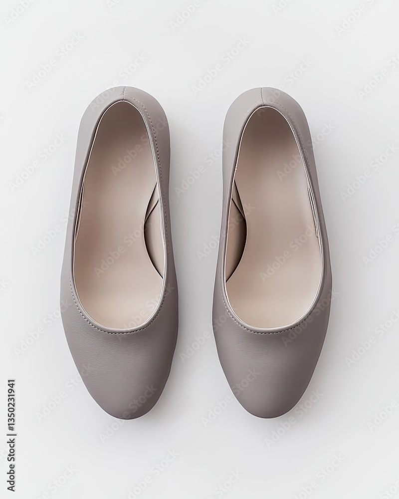 Gray Flats on White Background Gray Flats on White Background