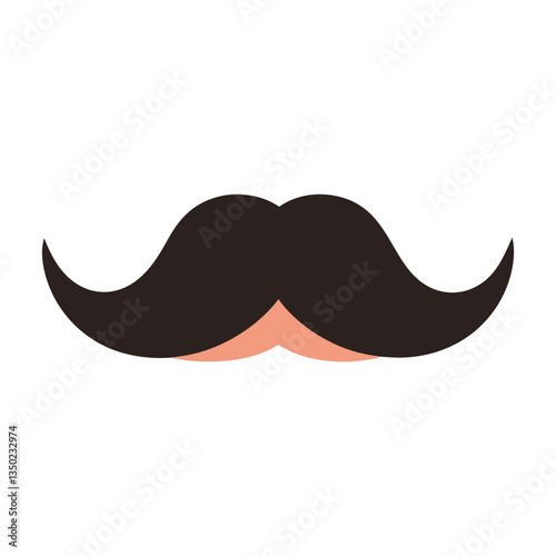 vector illustration of a mustache