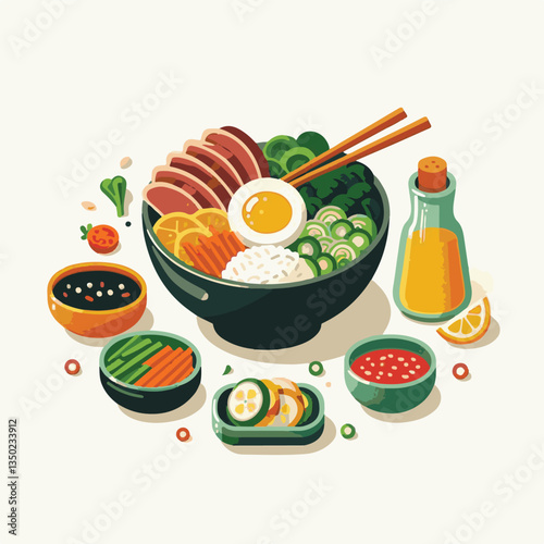 bibimbap, asian, cuisine, meal, healthy, delicious, food, rice, gourmet, korean food, vegetable, cooking, dinner, fresh, colorful, bowl, lunch, traditional, dish, egg, beef, spicy, korean, carrot, mea