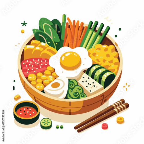 bibimbap, asian, cuisine, meal, healthy, delicious, food, rice, gourmet, korean food, vegetable, cooking, dinner, fresh, colorful, bowl, lunch, traditional, dish, egg, beef, spicy, korean, carrot, mea