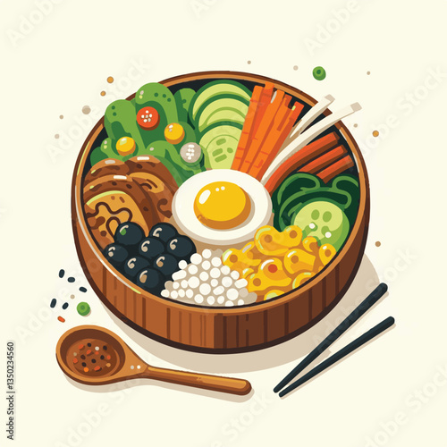 bibimbap, asian, cuisine, meal, healthy, delicious, food, rice, gourmet, korean food, vegetable, cooking, dinner, fresh, colorful, bowl, lunch, traditional, dish, egg, beef, spicy, korean, carrot, mea