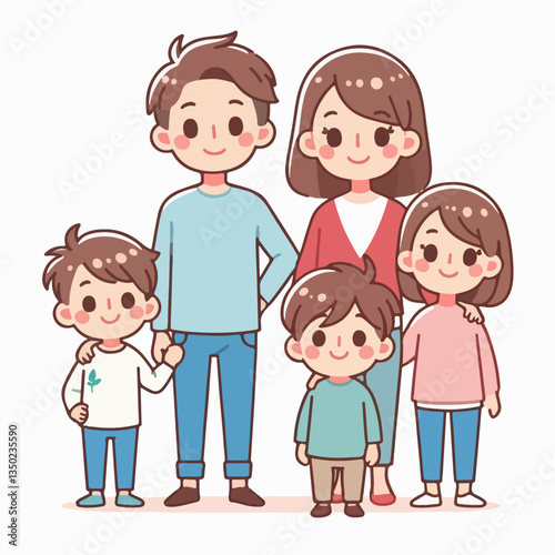 family vector illustration