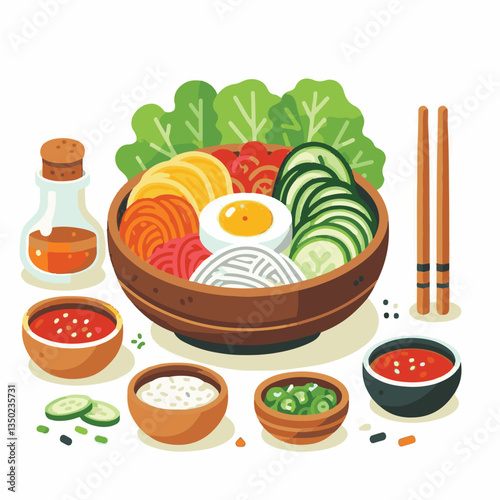 bibimbap, asian, cuisine, healthy, meal, delicious, rice, food, gourmet, korean food, cooking, vegetable, dinner, bowl, colorful, fresh, dish, lunch, egg, traditional, beef, korean, spicy, carrot, mea