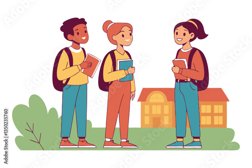University Students with Backpacks & Books | Campus Conversations