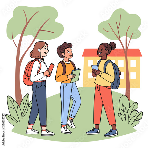 University Students with Backpacks & Books | Campus Conversations