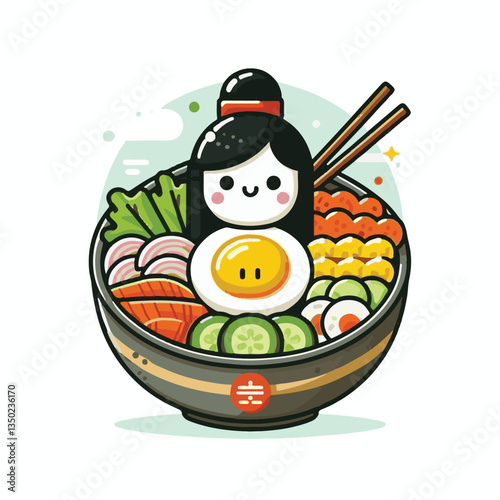bibimbap, asian, cuisine, healthy, meal, delicious, rice, food, gourmet, korean food, cooking, vegetable, dinner, bowl, colorful, fresh, dish, lunch, egg, traditional, beef, korean, spicy, carrot, mea photo
