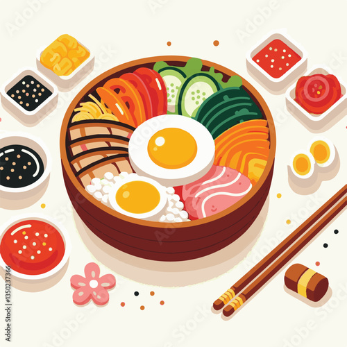 bibimbap, asian, cuisine, healthy, meal, delicious, rice, food, gourmet, korean food, cooking, vegetable, dinner, bowl, colorful, fresh, dish, lunch, egg, traditional, beef, korean, spicy, carrot, mea