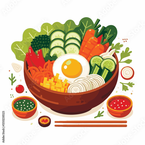 bibimbap, asian, cuisine, healthy, meal, delicious, rice, food, gourmet, korean food, cooking, vegetable, dinner, bowl, colorful, fresh, dish, lunch, egg, traditional, beef, korean, spicy, carrot, mea