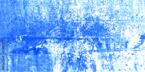 Blue concrete texture & watercolor scratched template. Blue marble stone texture. Cloud nebula backdrop surface. Watercolor decoration old wall grungy texture background with spots and cracks