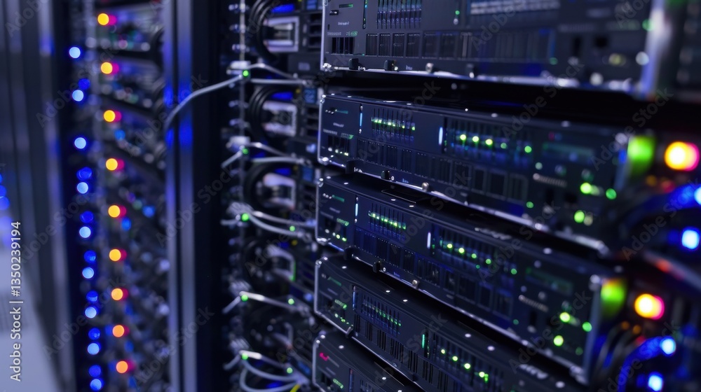 Server load balancer distributing network traffic in a distributed system, a key element of digital infrastructure. Server load balancer distributing network traffic in a distributed system, a key element of digital infrastructure.